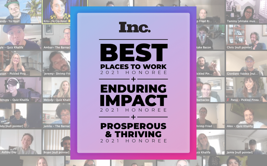 UpSellit Named 2021 Best Workplace by Inc. Magazine