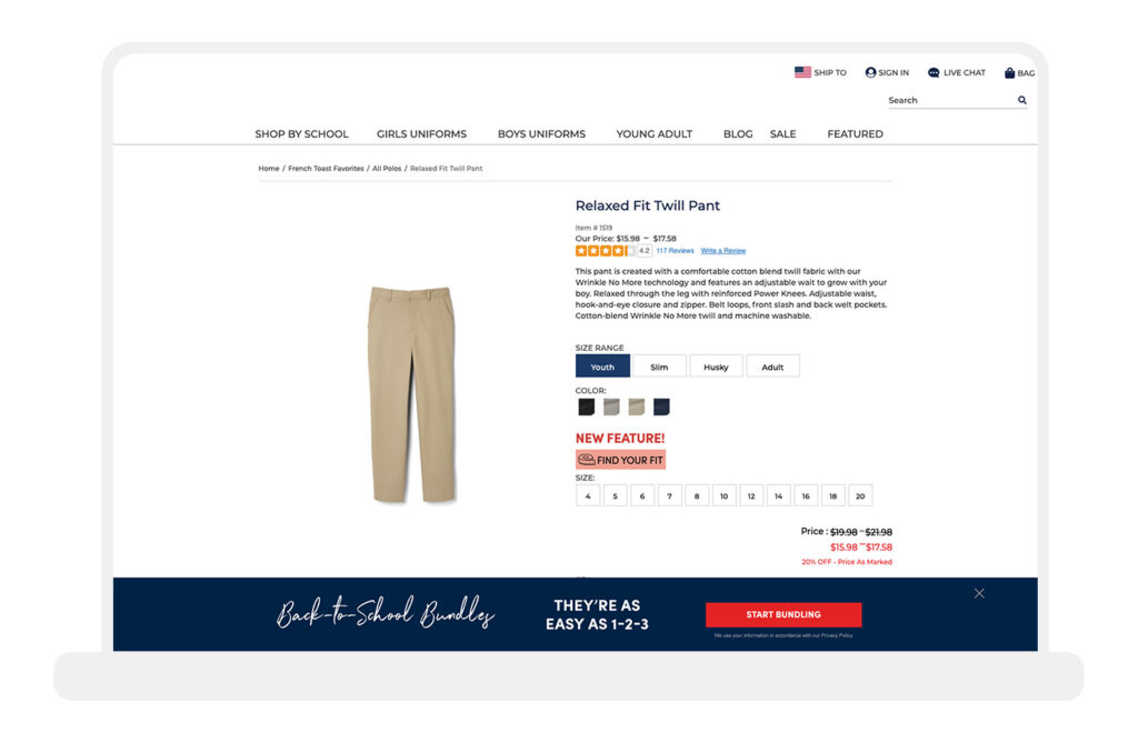 product recommendation bundles for back to school