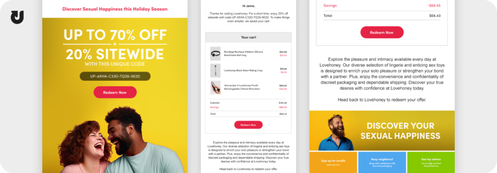 Black Friday Cyber Monday Abandoned Email Example 
